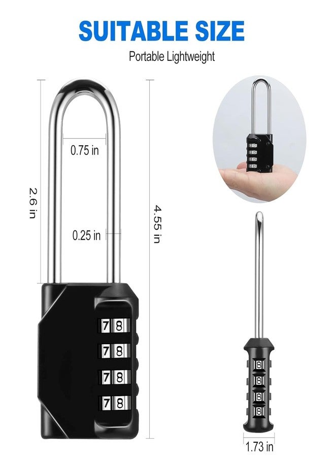 Sakar 2 Pcs Mini Bag Lock for Travel and Work - 4 Digit Combination Padlock, Heavy-Duty Alloy Steel, Resettable PIN Luggage Suitcase, Gym Locker, Backpack, Zipper & Outdoor Use - Image 2